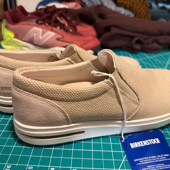 Birkenstock Oswego Beige Slip-On Men's Loafers - Picture 2 of 5